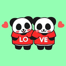 Love Love Panda Couple Tshirt Pandakuma Pandainlove Jjpan Panda Love Panda Art Cute Panda Wallpaper