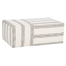 It can enhance the beauty of. Quinn Ottoman Bowen Black White Stripe Kid Friendly Coffee Table Ottoman Living Room Stools