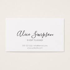 Minimalist Professional Handwritten Font White Business Card Zazzle Com Hairstylist Business Cards Stylist Business Cards Business Card Minimalist