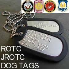 Rotc Dog Tags Jrotc Dog Tags Army Air Force Navy Dog Tags Army Dog Tag Dog Tags Military