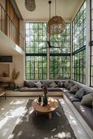 These silhouette® shades cover floor to ceiling windows with style. Double Height Living Room With Floor To Ceiling Windows And A Built In Sofa In A Rentable Loft Tulum Quintana Roo Mexico 9gag
