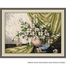 Home of the famous animal babies and bears at work. Buy Oven Counted Cross Stitch Kit Flowering Dogwood 28x34cm Diy 11 09