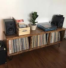 Triple Sec Record Holder Record Player Stand Vinyl Storage Etsy In 2020 Record Player Stand Vinyl Storage Vinyl Record Storage