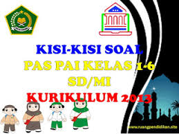 Ini merupakan kumpulan soal uts/uas/un pai kelas 6 sd/mi semua mata pelajaran yang sudah disusun sedemikian rupa sehingga bisa didownload dengan gratis pada link dibawah ini : Kumpulan Kisi Kisi Soal Pas Pai Kelas 1 2 3 4 5 Dan 6 Sd Mi Kurikulum 2013 Tahun 2019 2020 Ruang Pendidikan