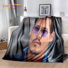 3D Printing Johnny Depp Series Soft Plush Blanket,Flannel Blanket Throw  Blanket for Living Room Bedroom Bed Sofa Picnic Cover