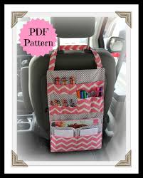 Tutorial Kids Car Organizer Pattern Activity Portfolio Etsy In 2020 Beginner Sewing Projects Easy Sewing Projects For Beginners Crayon Holder