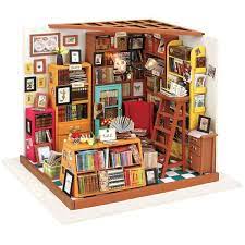 Diy Bookstore Kit At Signals Hy7606 Dollhouse Kits Wooden Dollhouse Kits Miniature Diy