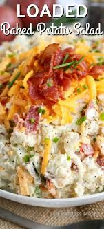 Loaded Baked Potato Salad Is The Perfect Potato Salad Recipe For Barbecues Pot Loaded Baked Potato Salad Recipes Baked Potato Salad Baked Potato Salad Recipe
