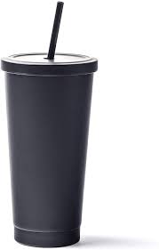 Reusable cups coffee cup amazon hot reusable cold drink color changing cups with lids and straws coffee tumblers party cup uvc024. Amazon Com Matte Black Tumbler Coffee Mug Travel Mug Double Wall Stainless Steel Cup With Straw 16oz Kitchen Dining