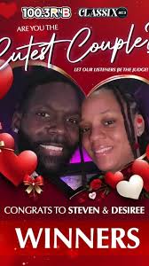 We love LOVE ❤️ Shoutout to our Cutest Couple 2025 winner Steven and  Desiree from Drexel Hill 💕 They won:, ✅ FLOOR tickets to We Them Ones  Comedy Tour, ✅ FLOOR tickets to Fantasia, Trey Songz & Tank , ...
