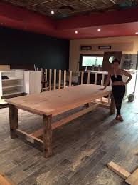 Custom Design And Hand Made Solid Pine 10 Harvest Table 6x6 Custom Barn Post Legs With Custom Kitchen Design Decor Kitchen Design Small Kitchen Design Plans