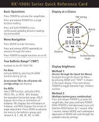 Leupold Rx 1000i Series Quick Reference Card Manualzz Com