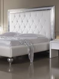 Glamour White Italian Leather Bed Glamour Bed White Leather Bedroom Leather Bedroom