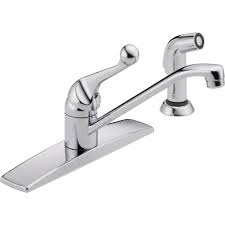 Calling delta customer service, i got the supervisor at their illinois customer service office named william and spent twenty minutes listening to him explaining how delta provides a lifetime warranty for its faucets, but only a five year warranty for the electronic components of those faucets. Delta 400lf Wf Classic Kitchen Faucet With Side Build Com
