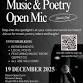 Music & Poetry Open Mic @ the Somers Library  event image