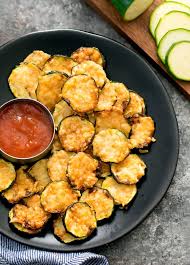 Repeat process, in batches if necessary, with remaining zucchini. Air Fryer 2 Ingredient Parmesan Zucchini Crisps Kirbie S Cravings