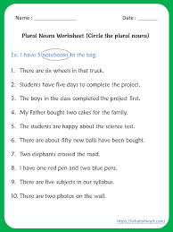 Use this noun worksheet to learn about parts of speech. Plural Nouns Worksheet Find And Circle The Nouns Your Home Teacher
