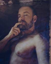 Entering my Lemminkäinen era => Combo of oil painting ”Virran Ranta” by  master Pekka Halonen (1897) and 07 am selfie