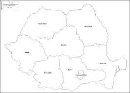 Orientați harta astfel încât linia dreaptă de pe ea să aibă aceeași direcție cu cea corespondentă din slovenia, marea adriatica, in vest: Romania Free Map Free Blank Map Free Outline Map Free Base Map Outline Regions Names White