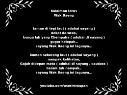 Kuman di seberang laut nampak, gajah di hadapan mata tak nampak. Sulaiman Idrus Wak Daeng Chords Chordify