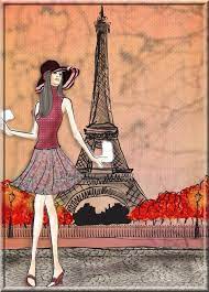 Paris Tour Eiffel Illustration Parisienne Peinture De La Tour Eiffel Art Parisien