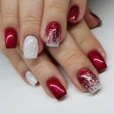 Red, white and gold christmas nails. 24 Nail Designs Winter Holiday Glitter 57 Christmas Gel Nails Christmas Nails Xmas Nails