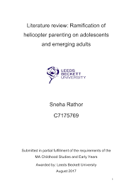 12.09.2019 · helicopter parenting can also arise when a parent's identity becomes wrapped up in their child's accomplishments. Pdf Literature Review Ramification Of Helicopter Parenting On Adolescents And Emerging Adults