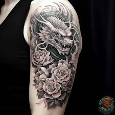 The Alluring Contrast of Flower and Dragon Tattoos: A Symbolic Fusion of  Beauty and Power: 77 Designs - inktat2.com
