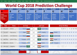 Fifa World Cup 2018 Predictor Excel Fifa World Cup 2018