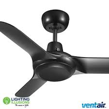 No matter, how much the technology evolves, the ceiling fan would always hold a great importance in our life. Matte Black Ventair Spyda Mini 3 Blade 900mm 35 Indoor Outdoor Designer Ceiling Fan Lighting Illusions Online
