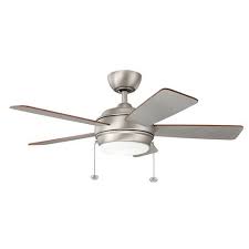 Kichler Starkk Brushed Nickel 42 Inch Led Ceiling Fan With Light Kit 330171ni Bellacor