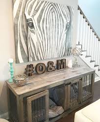 Dog Crate Console Table Dog Crate Furniture Diy Dog Crate Dog Crate Cover