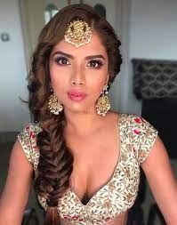 20 Best Party Makeup Looks For Sister Of The Bride Or Groom Side Braid Hairstyles Indian Wedding Hairstyles Bride Hairstyles