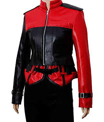 Harley Quinn Injustice 2 Red Black Faux Leather Jacket