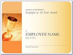All student employee nominees will be recognized. Employee Of The Year Certificate Template Word Vincegray2014