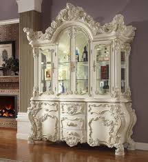 White hutch with dark top.can't decide between white or black for refinishing my hutch! Buy Homey Design Hd 8089 China Cabinet In White Antique Glossy Online
