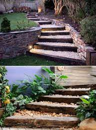 33 Simple Diy Fun Landscaping Ideas To Inspire You Page 32 Of 38 Garden Stairs Landscape Stairs Sloped Backyard