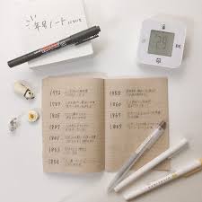 みりく on instagram スワイプ3枚 載せ直しすみません リクエストが多かった年号ノートについてです 年号はインターネットで拾わせて頂きましたー 無印良品の雑記帳の小さいタイプを使ってます しかもこれ 39円かな 超安いの