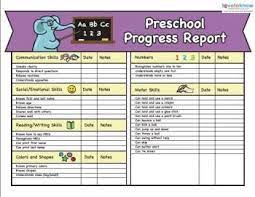 Printable Preschool Progress Reports Lovetoknow Kindergarten Report Cards Preschool Report Card Comments Report Card Template
