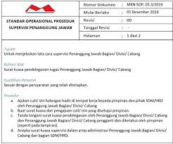 4 Contoh Sop Hrd Sdm Personalia Dan Cara Membuat Keuangan Tanggal Surat