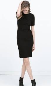 Zara Siyah Ofis Elbise Modelleri Kadinlive Com Womens Midi Dresses Womens Dresses Fitted Dress