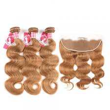 We're currently crushing on honey blonde hair. Brazilian Body Wave Human Hair Honey Blonde Bundles With Lace Frontal Alipearl Hair