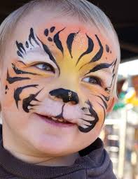 Baby Als Tiger Schminken Fasching Karneval Einfache Gesichtsmalerei Tiger Schminken Schminken