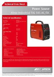 Schalk venter, managing director and executive director. Afrox Industrial Tig 185 Ac Dc Power Source