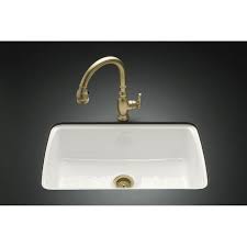 Are you considering remodeling your old kitchen or building a and one such item that will complement your new modular kitchen and fancy kitchen faucet is an undermount sink. Kohler Cape Dory Undermount 33 In X 22 In White Single Bowl 5 Hole Kitchen Sink In The Kitchen Sinks Department At Lowes Com