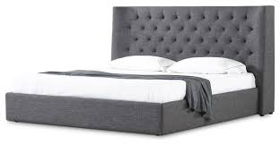 Rated 5 out of 5 by very good bed from bed very happy with the bed i purchased for my daughter. In Stock Modern Artemis Gray Fabric Bed With Gas Lift Storage Transitional Platform Beds By Zuri Furniture Houzz