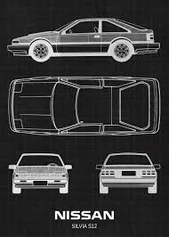 All of europe got the silvia designation except for sweden, where it was named 180zx. Nissan Silvia S12 Poster By Michael Bruns Plates Displate