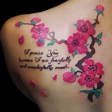 The sole sakura flower is used as a sign of a beautiful and tender love. 55 Latest Cherry Blossom Tattoos Ideas