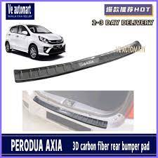 Check spelling or type a new query. Vemart Perodua Axia Rear Bumper Pad Carbon Fiber Accessories G Se Advance Style Extra Shopee Malaysia