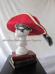 Red Phantom Hat Replica Of Phantom Of The Opera Theatrical Etsy Pirate Hats Hats Red Felt